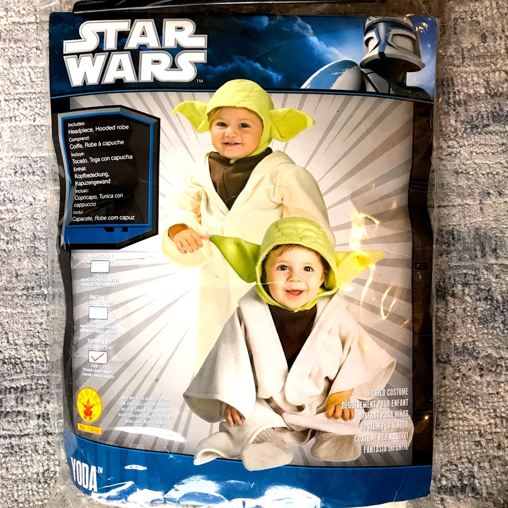 Star Wars Yoda Costume - Size Toddler (2-4 years) NWOT